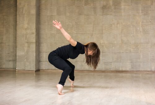 Beautiful young dancer in movement.