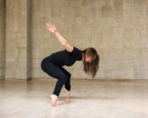 Beautiful young dancer in movement.